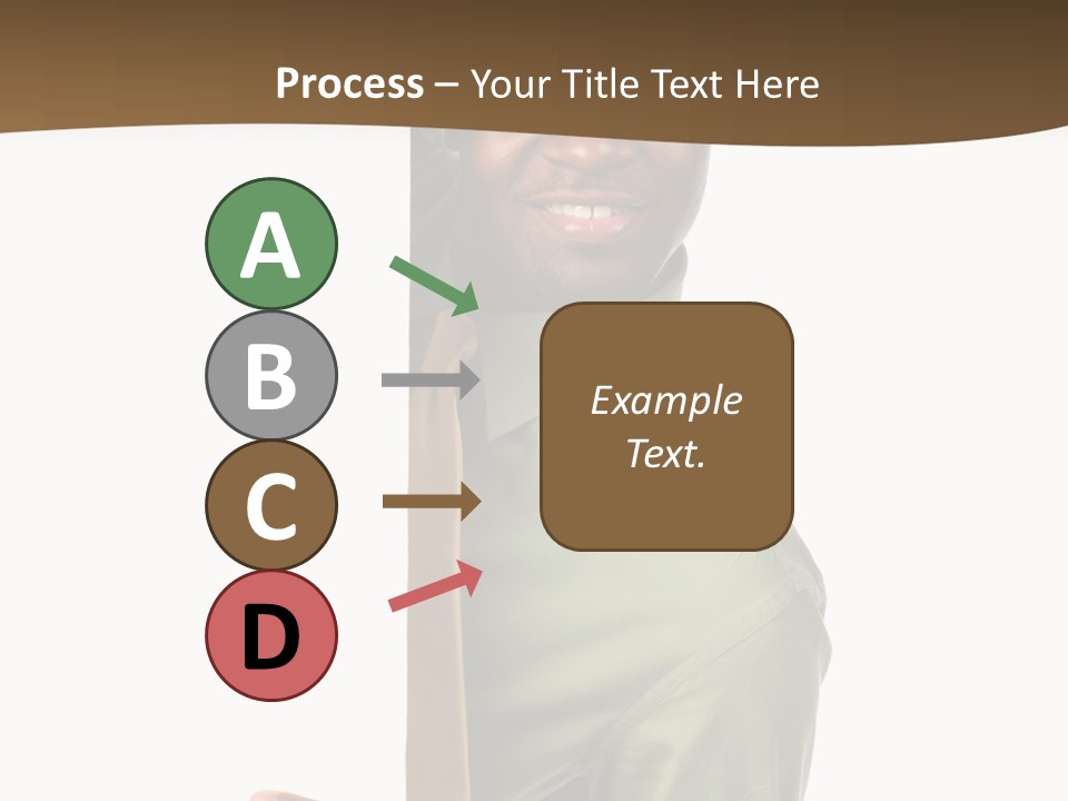 African American Businessman Holding Blank Sign Isolated On A White Background PowerPoint Template