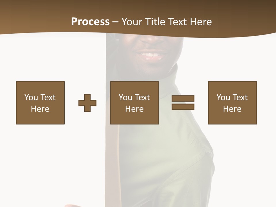 African American Businessman Holding Blank Sign Isolated On A White Background PowerPoint Template