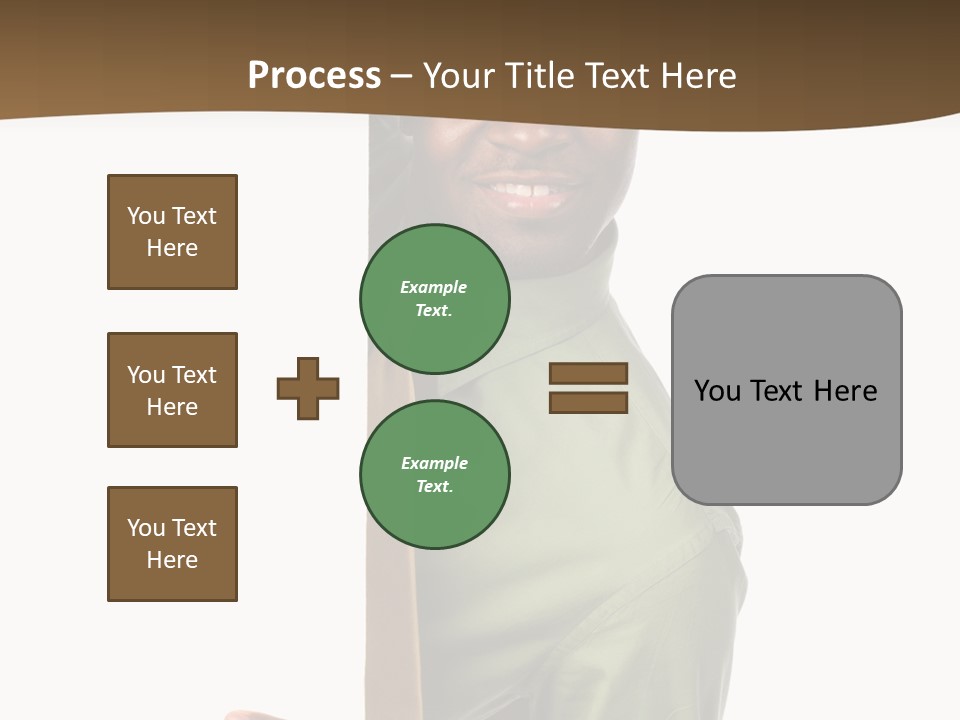 African American Businessman Holding Blank Sign Isolated On A White Background PowerPoint Template