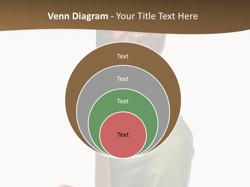 African American Businessman Holding Blank Sign Isolated On A White Background PowerPoint Template