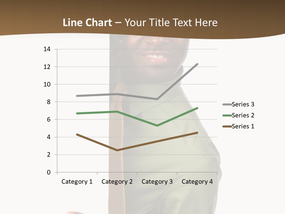 African American Businessman Holding Blank Sign Isolated On A White Background PowerPoint Template