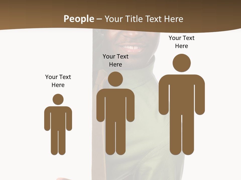 African American Businessman Holding Blank Sign Isolated On A White Background PowerPoint Template