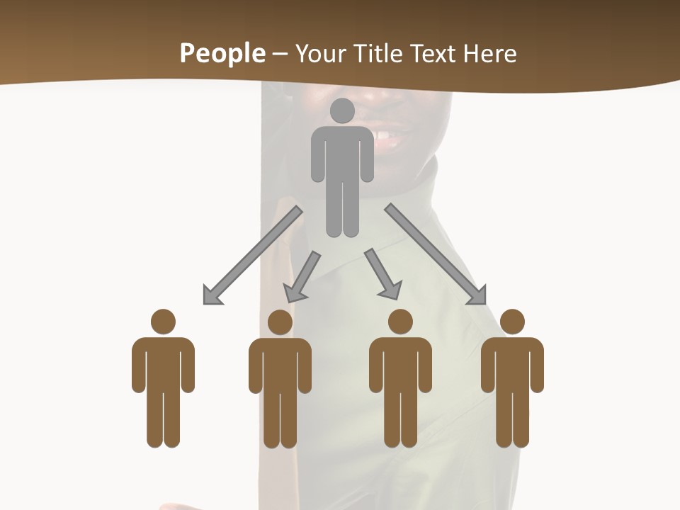 African American Businessman Holding Blank Sign Isolated On A White Background PowerPoint Template