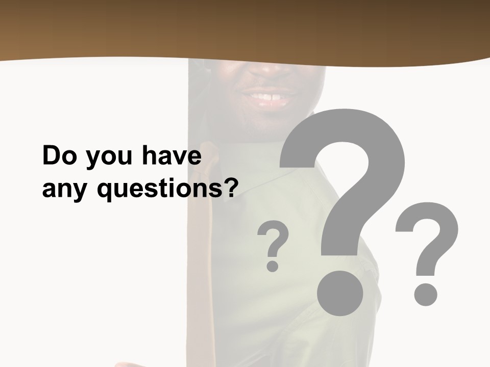 African American Businessman Holding Blank Sign Isolated On A White Background PowerPoint Template