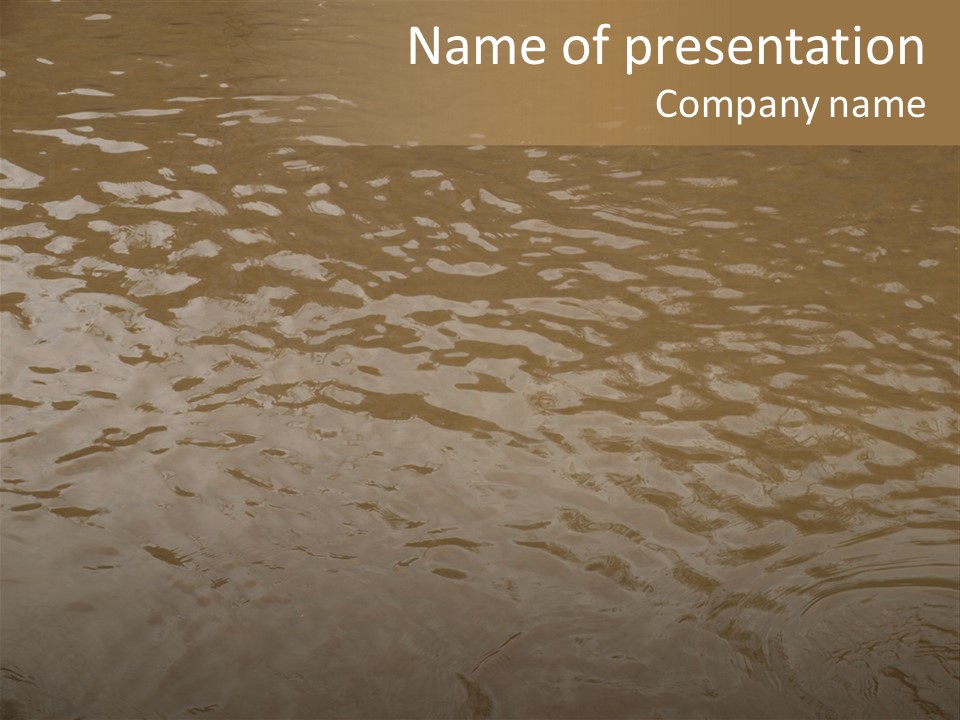 Pond Of Muddy Water Following A Flood PowerPoint Template