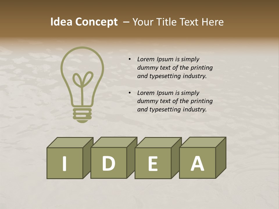 Pond Of Muddy Water Following A Flood PowerPoint Template
