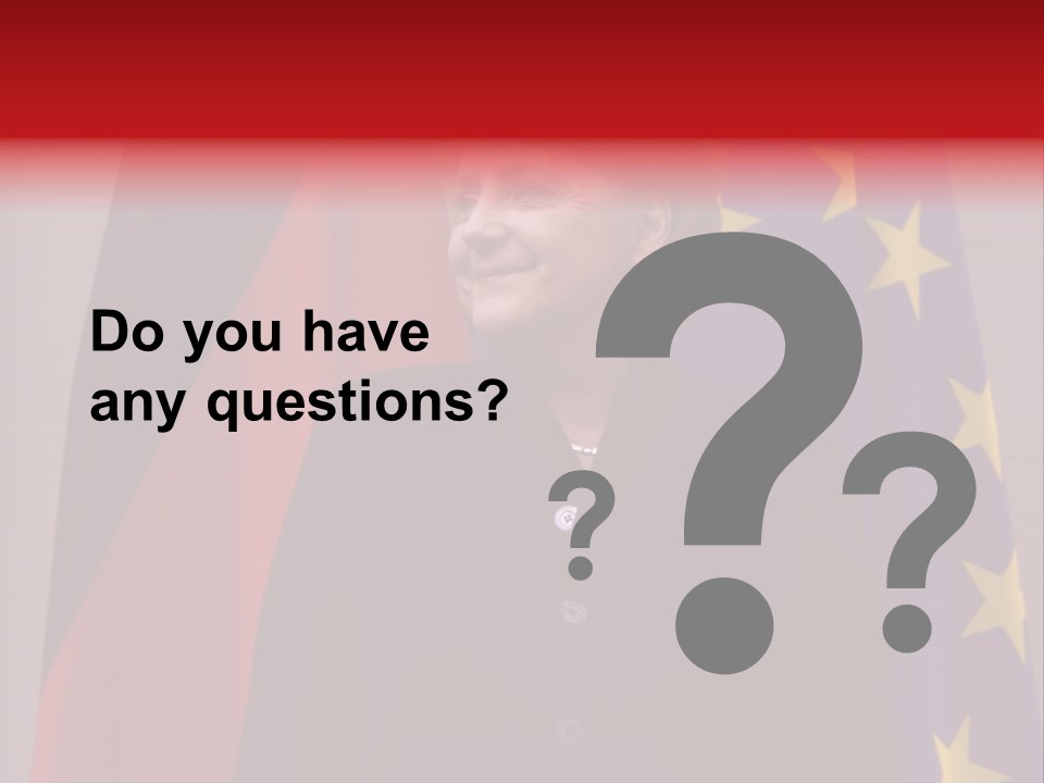 Berlin, February 18: German Chancellor Angela Merkel Smiles At The Reception For The Dilpomatic Corps In Berlin On February 18, 2008 PowerPoint Template