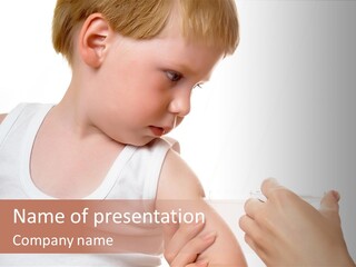 A Doctor Giving A Child An Injection PowerPoint Template