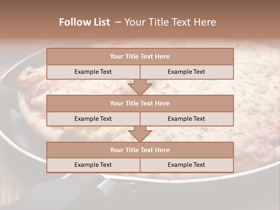 Pizza Margarita In A Frying Pan PowerPoint Template