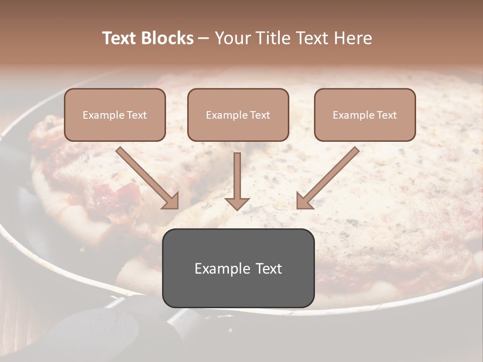 Pizza Margarita In A Frying Pan PowerPoint Template
