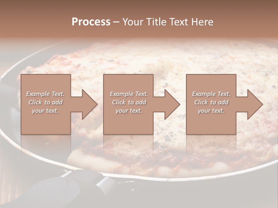 Pizza Margarita In A Frying Pan PowerPoint Template