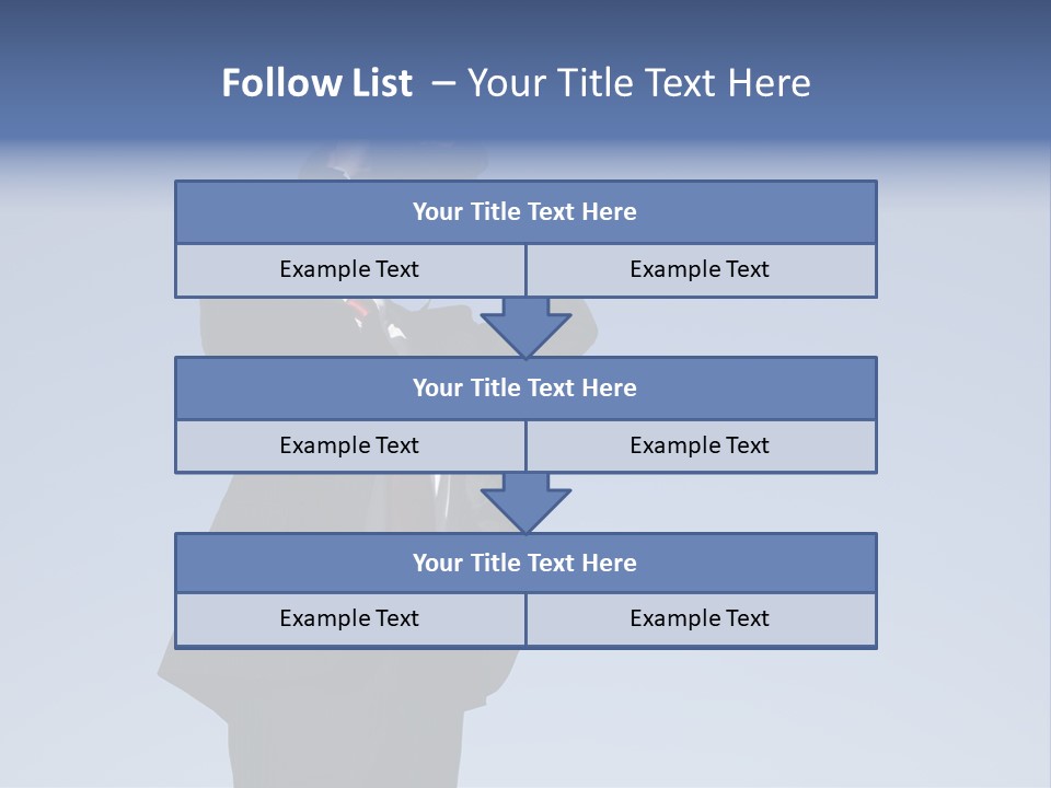 Businessman Looking Through Binoculars With A Blue Sky As Background PowerPoint Template