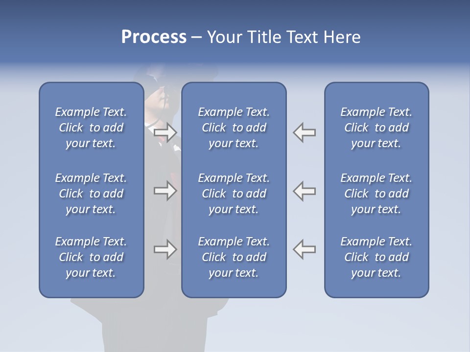Businessman Looking Through Binoculars With A Blue Sky As Background PowerPoint Template