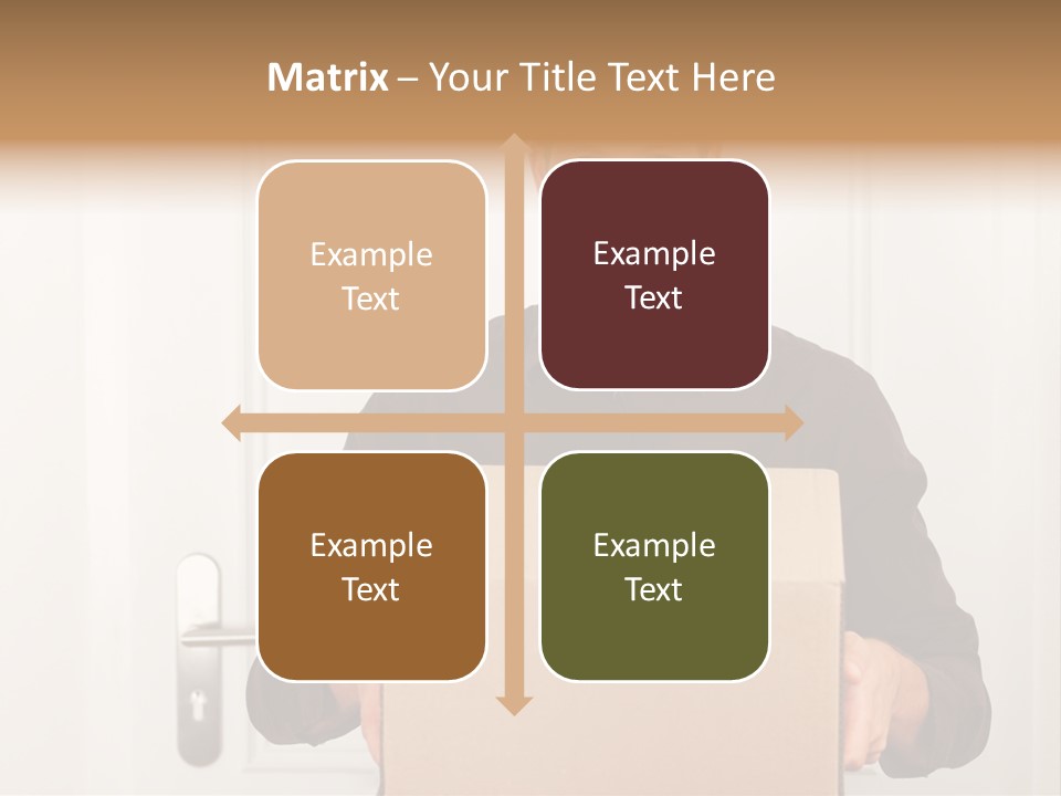 Friendly Postman Having A Packet For You PowerPoint Template