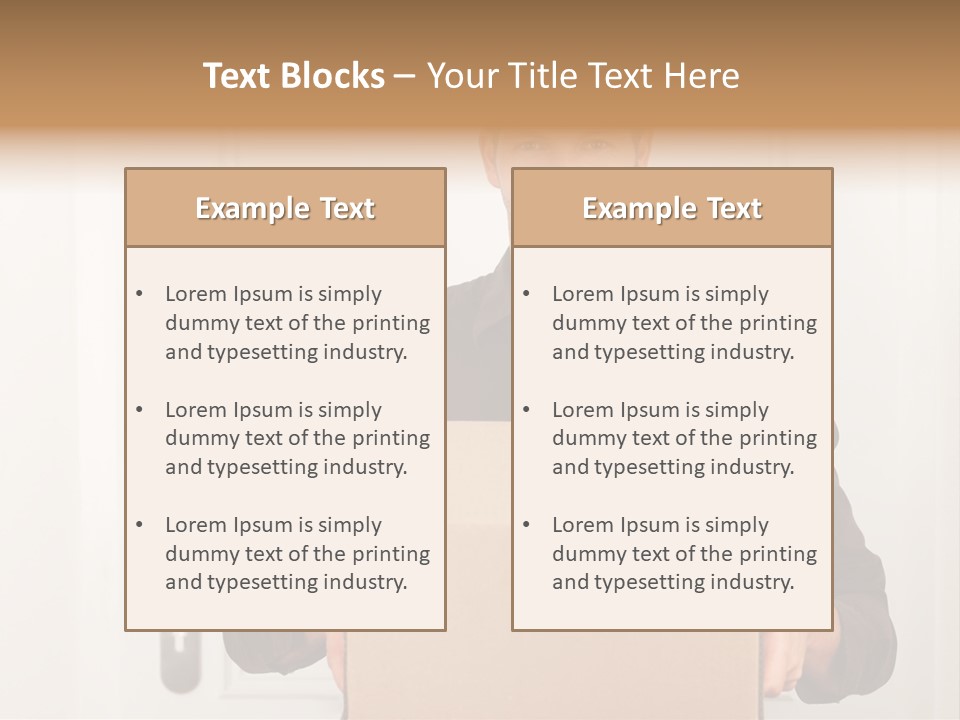 Friendly Postman Having A Packet For You PowerPoint Template