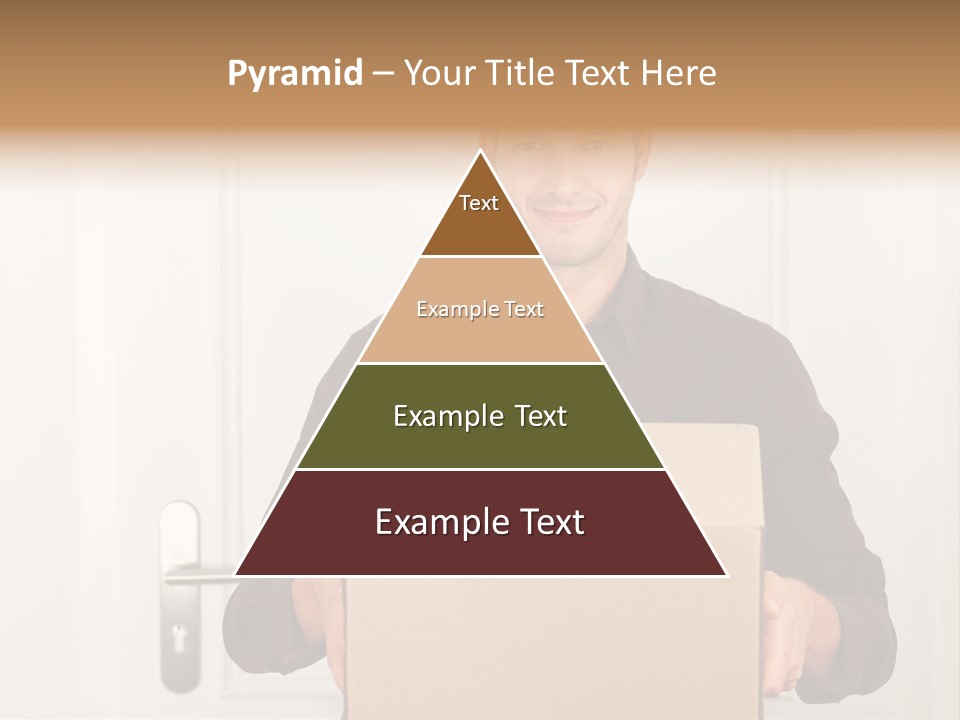 Friendly Postman Having A Packet For You PowerPoint Template