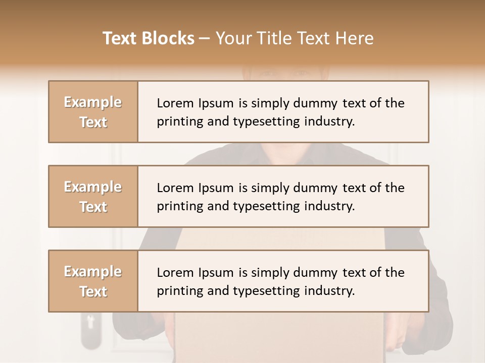 Friendly Postman Having A Packet For You PowerPoint Template