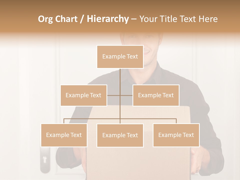 Friendly Postman Having A Packet For You PowerPoint Template