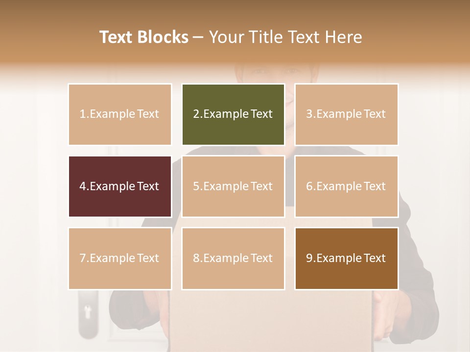 Friendly Postman Having A Packet For You PowerPoint Template