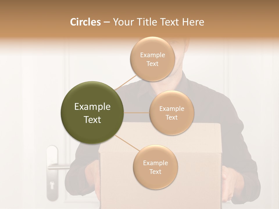 Friendly Postman Having A Packet For You PowerPoint Template