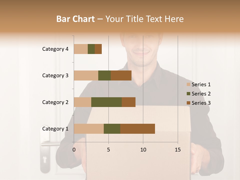 Friendly Postman Having A Packet For You PowerPoint Template