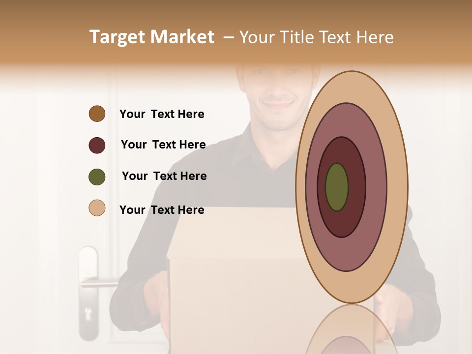 Friendly Postman Having A Packet For You PowerPoint Template