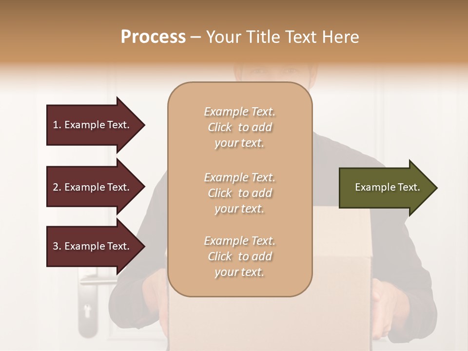Friendly Postman Having A Packet For You PowerPoint Template