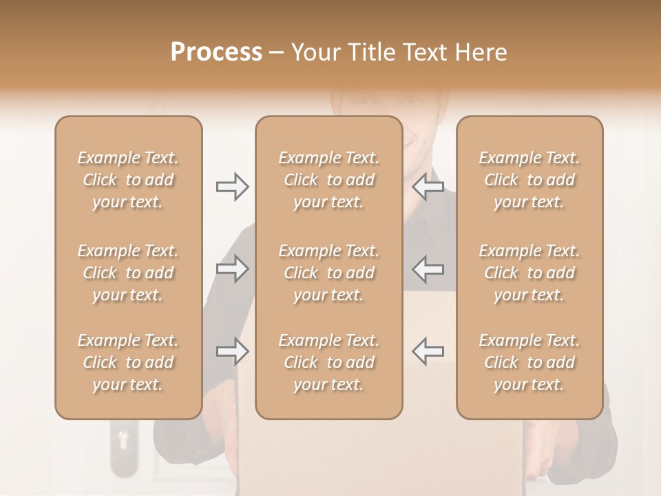 Friendly Postman Having A Packet For You PowerPoint Template