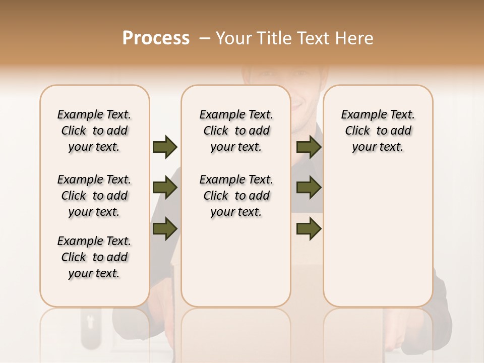 Friendly Postman Having A Packet For You PowerPoint Template