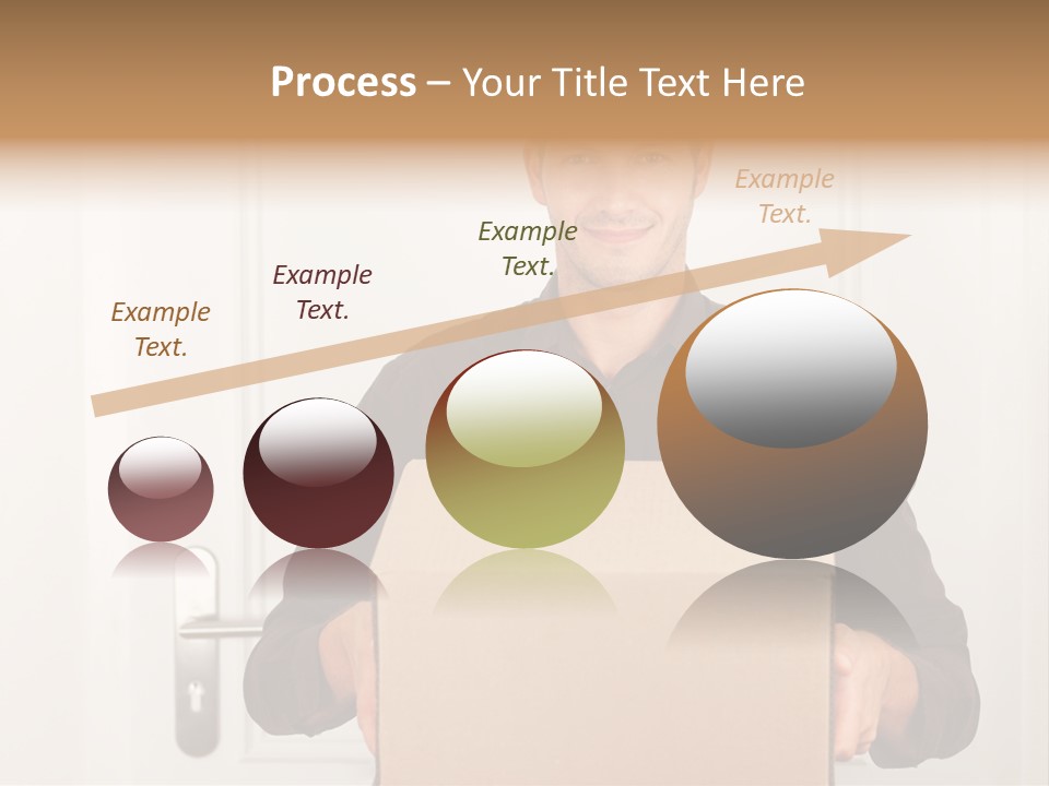 Friendly Postman Having A Packet For You PowerPoint Template