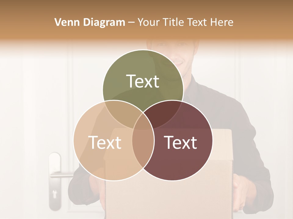 Friendly Postman Having A Packet For You PowerPoint Template