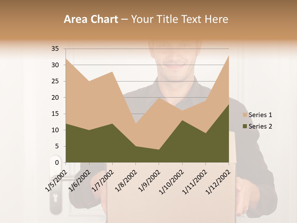 Friendly Postman Having A Packet For You PowerPoint Template