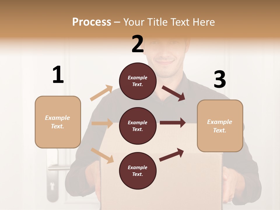 Friendly Postman Having A Packet For You PowerPoint Template