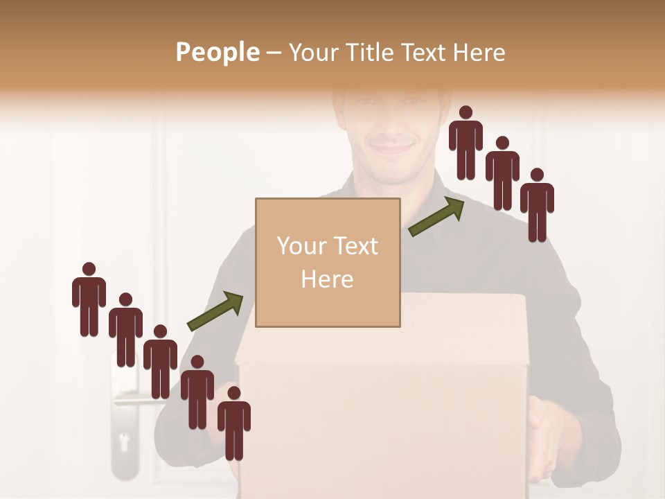 Friendly Postman Having A Packet For You PowerPoint Template