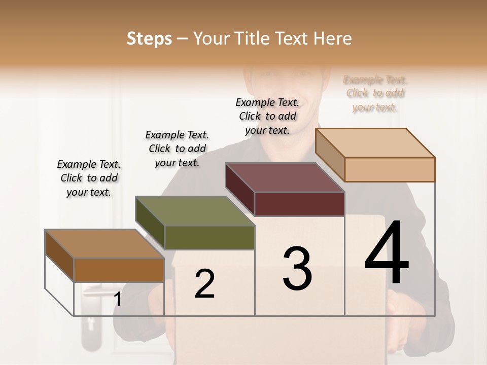 Friendly Postman Having A Packet For You PowerPoint Template