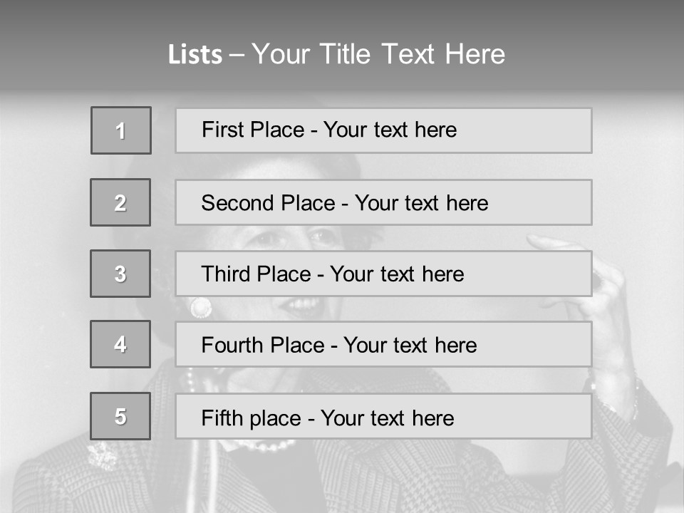 London - July 1: Hon. Margaret Thatcher, British Prime Minister, Speaks On July 1, 1991 In London. She Was Prime Minister From 1979-1990. PowerPoint Template