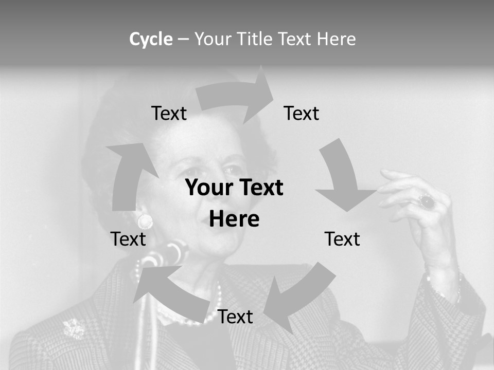 London - July 1: Hon. Margaret Thatcher, British Prime Minister, Speaks On July 1, 1991 In London. She Was Prime Minister From 1979-1990. PowerPoint Template