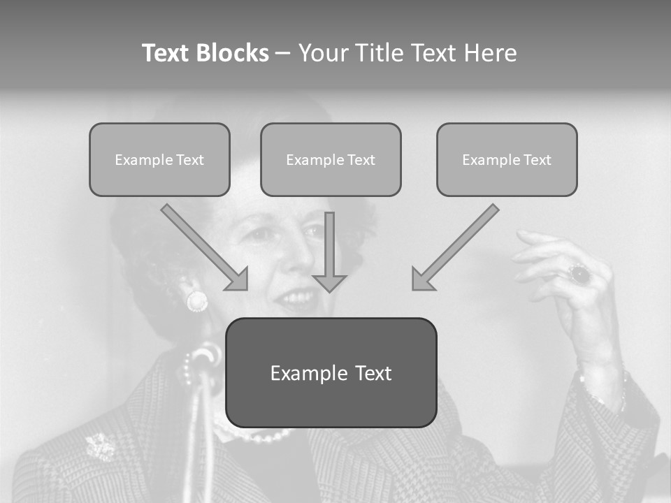 London - July 1: Hon. Margaret Thatcher, British Prime Minister, Speaks On July 1, 1991 In London. She Was Prime Minister From 1979-1990. PowerPoint Template