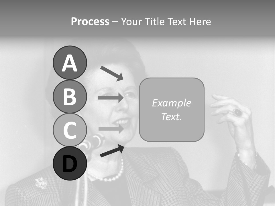 London - July 1: Hon. Margaret Thatcher, British Prime Minister, Speaks On July 1, 1991 In London. She Was Prime Minister From 1979-1990. PowerPoint Template