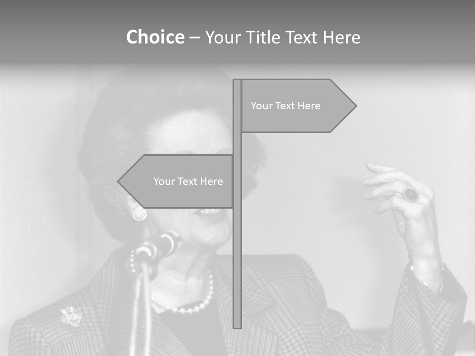 London - July 1: Hon. Margaret Thatcher, British Prime Minister, Speaks On July 1, 1991 In London. She Was Prime Minister From 1979-1990. PowerPoint Template