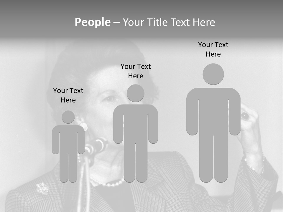 London - July 1: Hon. Margaret Thatcher, British Prime Minister, Speaks On July 1, 1991 In London. She Was Prime Minister From 1979-1990. PowerPoint Template