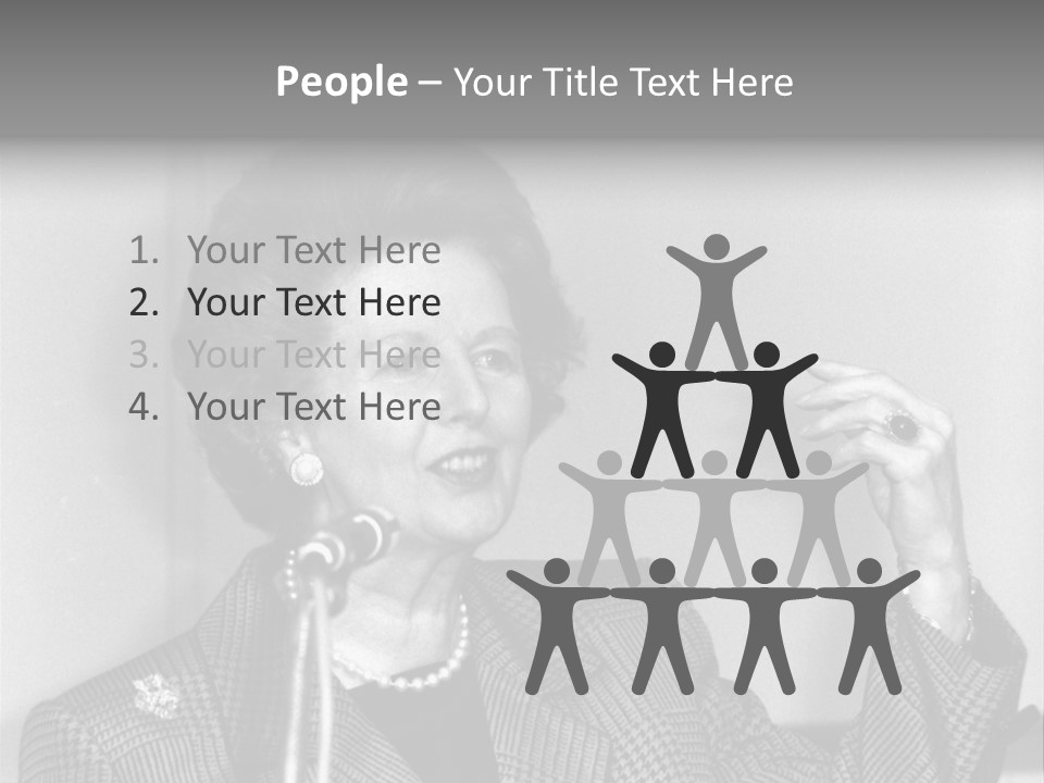 London - July 1: Hon. Margaret Thatcher, British Prime Minister, Speaks On July 1, 1991 In London. She Was Prime Minister From 1979-1990. PowerPoint Template