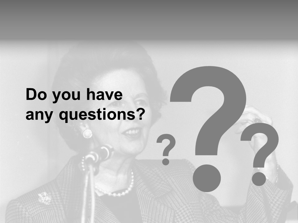 London - July 1: Hon. Margaret Thatcher, British Prime Minister, Speaks On July 1, 1991 In London. She Was Prime Minister From 1979-1990. PowerPoint Template