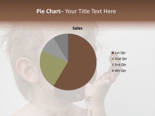 Baby With Face Covered In Chocolate PowerPoint Template