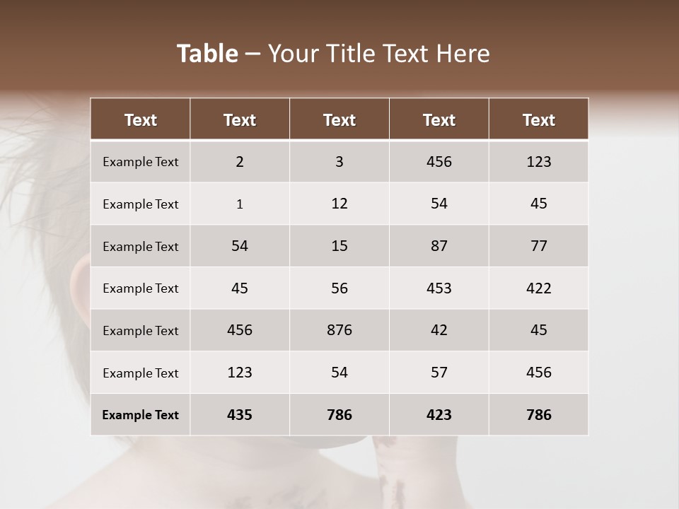 Baby With Face Covered In Chocolate PowerPoint Template