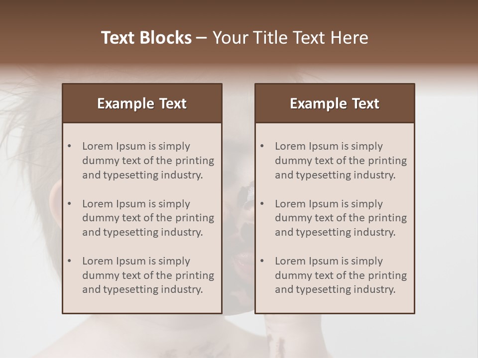 Baby With Face Covered In Chocolate PowerPoint Template