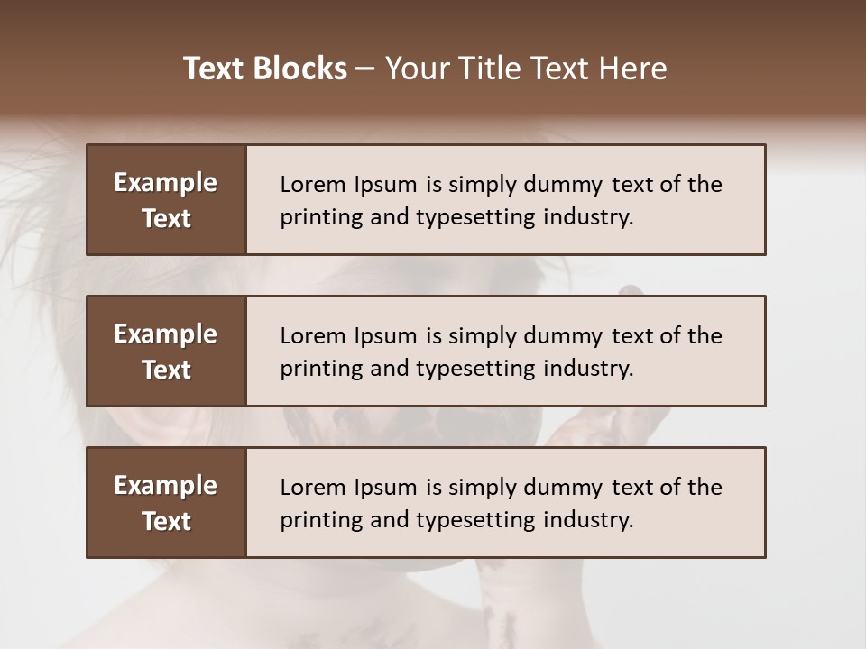 Baby With Face Covered In Chocolate PowerPoint Template