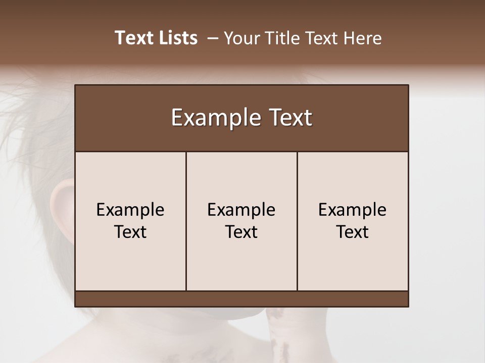 Baby With Face Covered In Chocolate PowerPoint Template