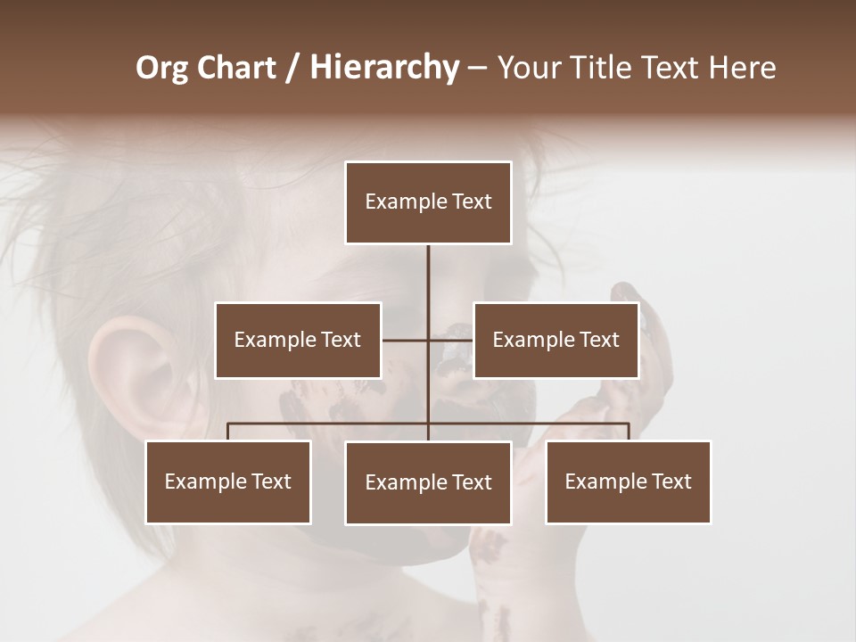 Baby With Face Covered In Chocolate PowerPoint Template