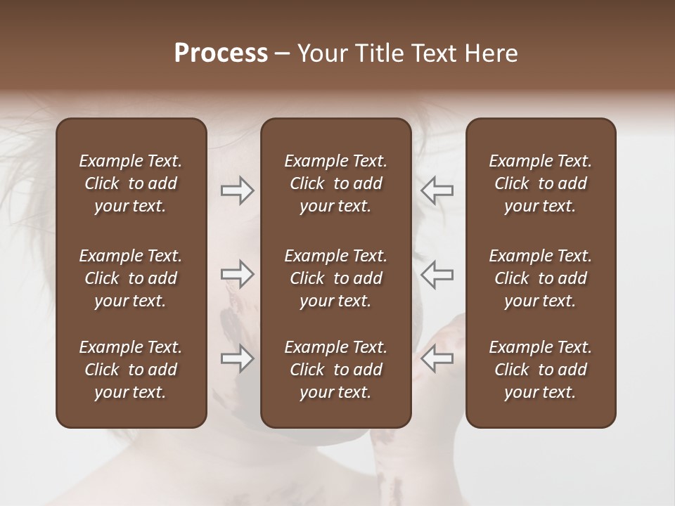 Baby With Face Covered In Chocolate PowerPoint Template